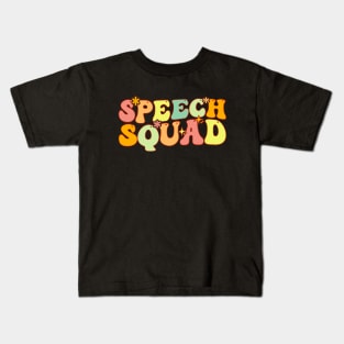 Groovy Speech Squad Speech Language Pathology Speech Therapy SLP Kids T-Shirt